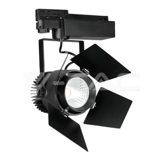 Foco LED en Carril 33W SAMSUNG CHIP Cuerpo Negro 4000K - 1