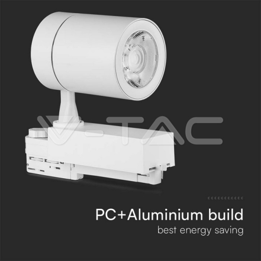 Foco LED sobre Carril 35W Cuerpo Blanco 3000K - 8