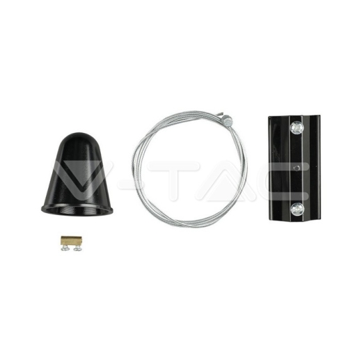 Foco de Carril para colgar Kit 1M/4 Líneas Negro - 1