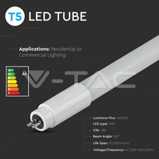 LED Tubo T5 16W - 120 cm Blanco Natural - 3