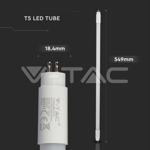 LED Tube T5 8W 60 cm Natural White - 6