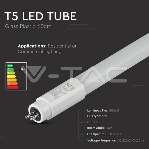LED Tube T5 8W 60 cm White - 3
