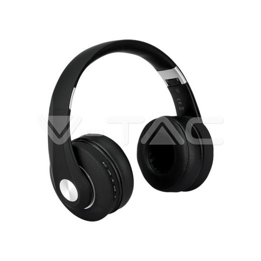 Auriculares inálambricos Bluetooth diadema ajustable 500mAh negros W/BAG - 1