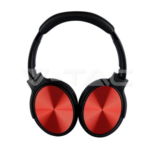 Auriculares inálambricos Bluetooth cascos plegables 500mAh rojos W/BAG - 3
