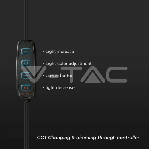 7W LED Ring Light with Phone Holder 3200K-5500K - 4