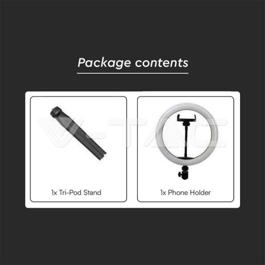 7W LED Ring Light with Phone Holder 3200K-5500K - 7