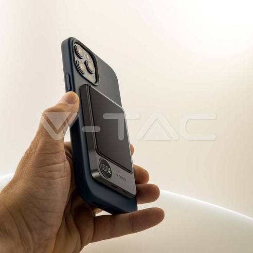 Batería externa magnética inalámbrica de 10000 mAh y 9 mm gris - 10