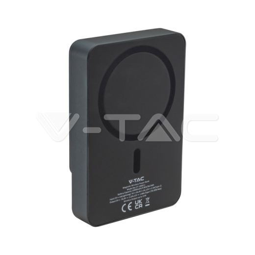 Batería externa magnética inalámbrica de 10000 mAh y 9 mm gris - 2