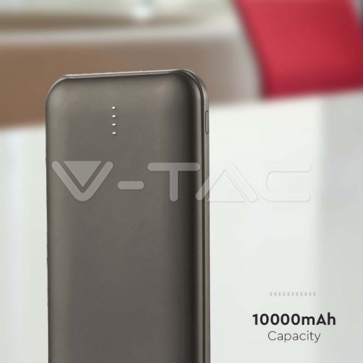 10000mAh Power Bank 2A 30CM Type C Cable Grey - 3