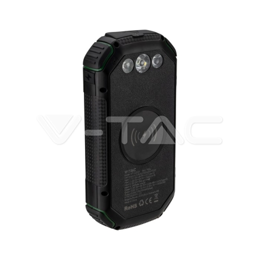 30000mAh Solar Wireless Charger Power Bank Black - 2