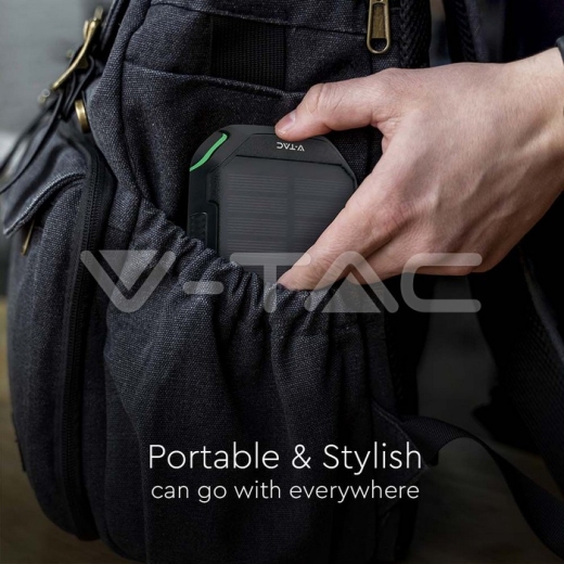 30000mAh Solar Wireless Charger Power Bank Black - 9