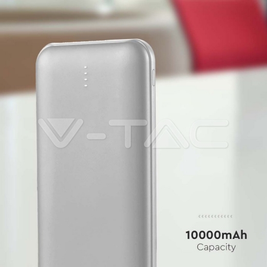 Power Bank 10000mAh 2A 30CM Cable Tipo C Plata - 3