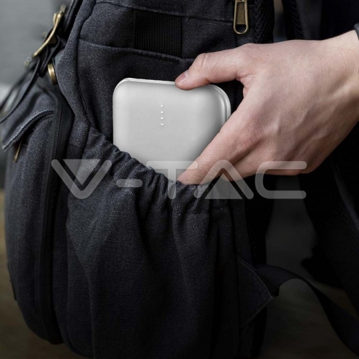 Power Bank 10000mAh 2A 30CM Cable Tipo C Plata - 7