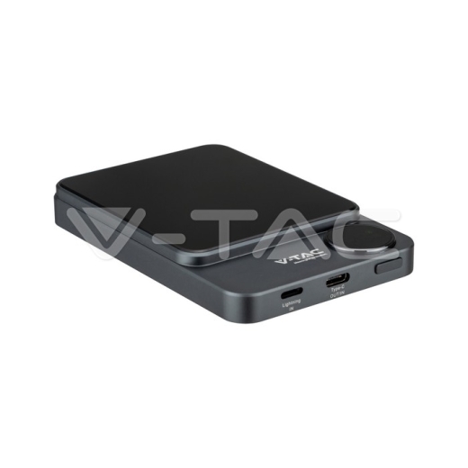 5000mAh 9mm Wireless Magnetic Power Bank Grey - 3