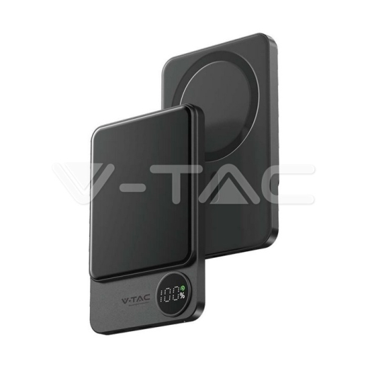 5000mAh 9mm Wireless Magnetic Power Bank Grey - 4