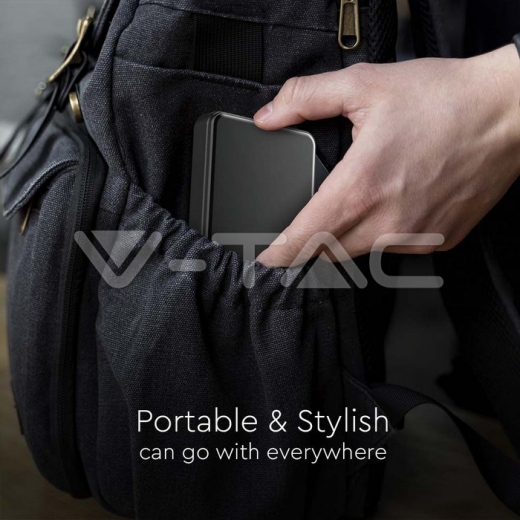 5000mAh 9mm Wireless Magnetic Power Bank Grey - 7