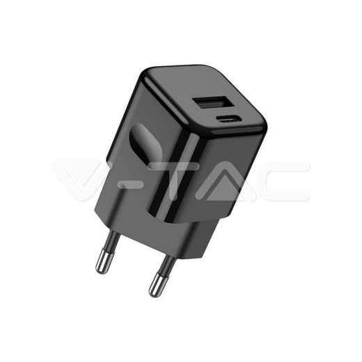 Cargador rápido de 20W de doble puerto 1PD + 1 QC negro - 2