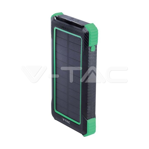 10000mAh Solar Wireless Charger Power Bank White - 4