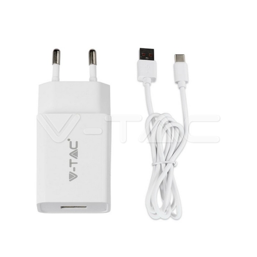 Cargador Tipo C y USB Cable blanco - 1