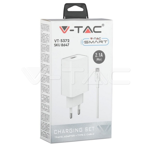 Cargador Tipo C y USB Cable blanco - 6