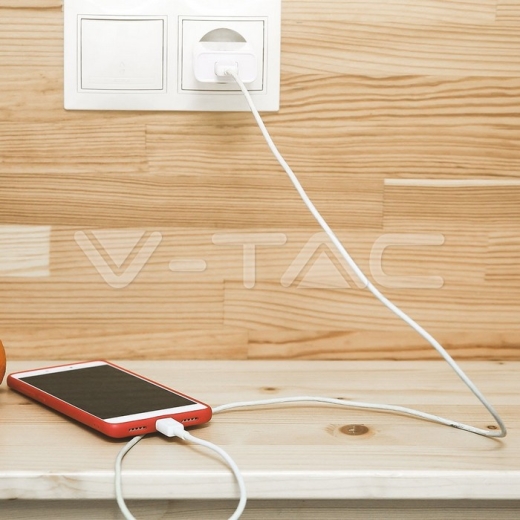 Cargador Tipo C y USB Cable blanco - 7