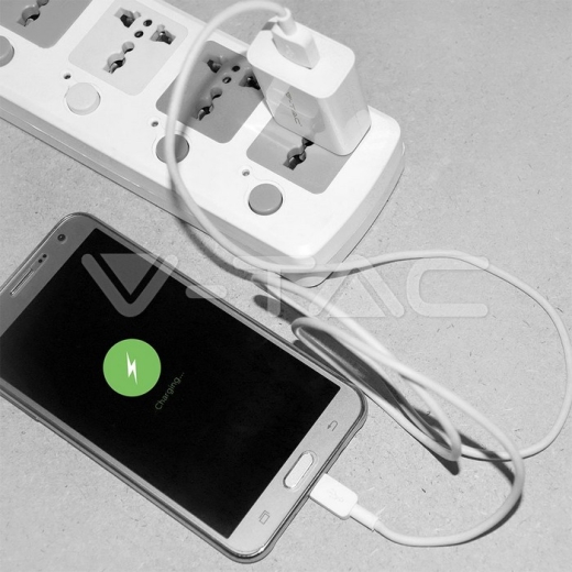 Cargador Tipo C y USB Cable blanco - 8