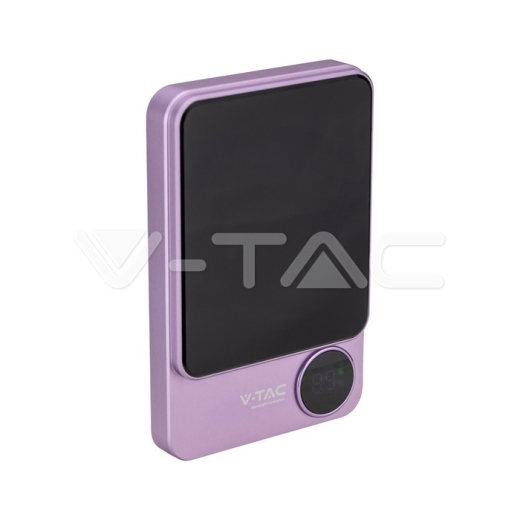 5000mAh 9mm Wireless Magnetic Power Bank Purple - 1