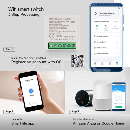 Mini On Line Switch 1 Gang - 5