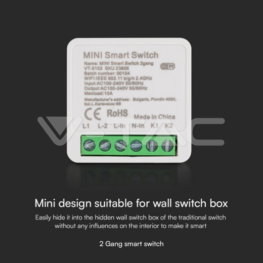 Mini interruptor en línea de 2 bandas - 3