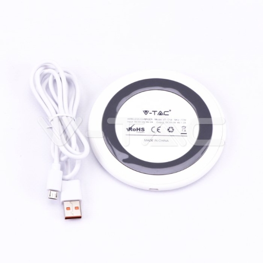 Wireless Charger 5A Fast Charging Round White - 2