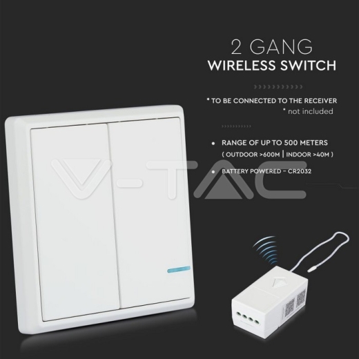 Interruptor Wireless 2 botones IP54 - 5