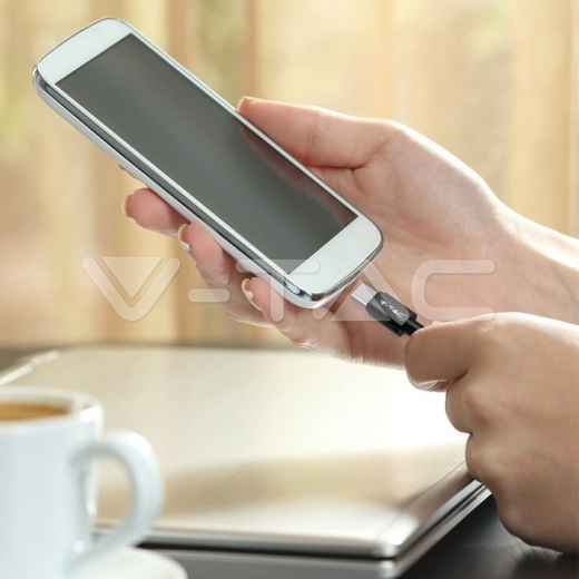 1m. Micro USB Cable Black Platinum Series - 4