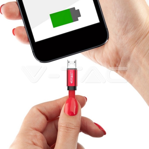 1m. Micro USB Cable Red Ruby Series - 4