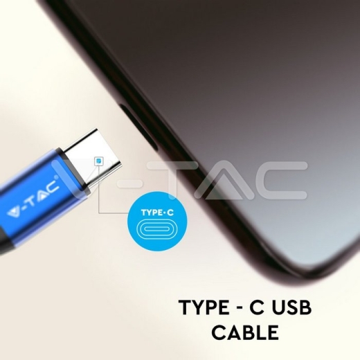 Cable USB 1m. Tipo C Azul Ruby Series - 4