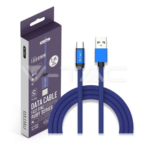 Cable USB 1m. Tipo C Azul Ruby Series - 7