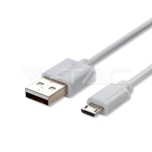1m. Micro USB Cable White Pearl Series - 1