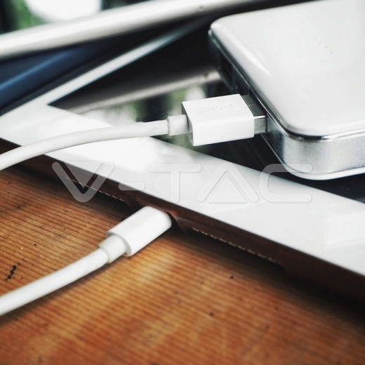 1m. Micro USB Cable White Pearl Series - 5