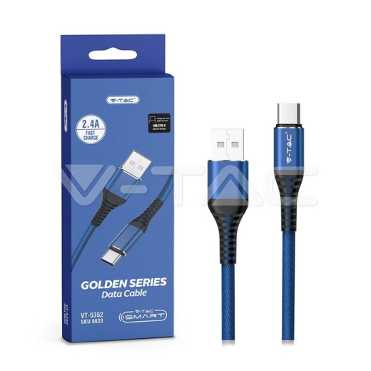 Cable USB 1m. Tipo C Azul Gold Series - 7