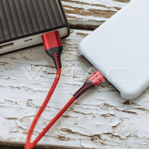 Cable USB 1m. Tipo C Rojo Gold Series - 5