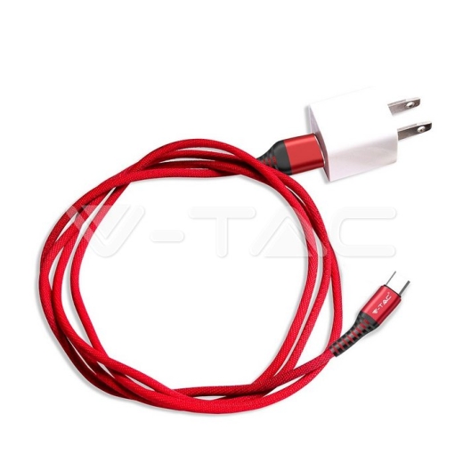 Cable USB 1m. Tipo C Rojo Gold Series - 6