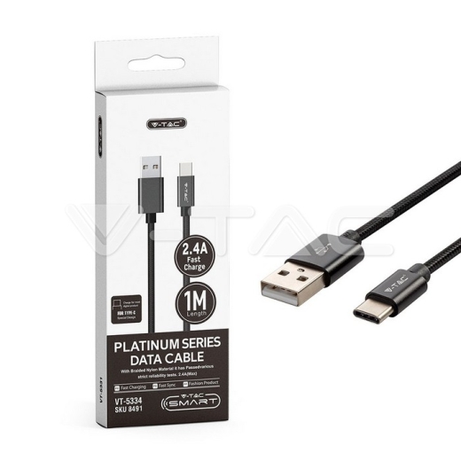 Cable USB 1m. Tipo C Negro Platinum Series - 5