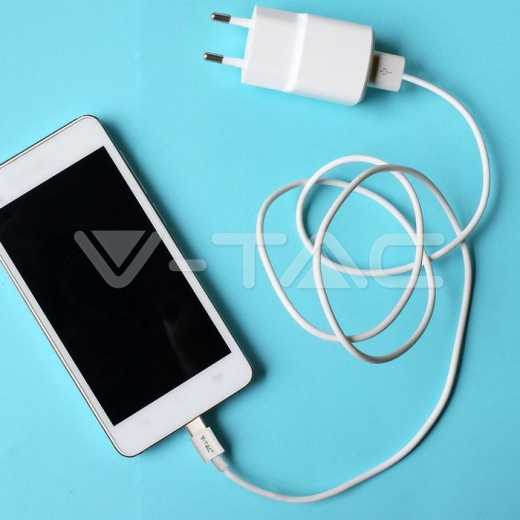 1m. Type C USB Cable White Silver Series - 4