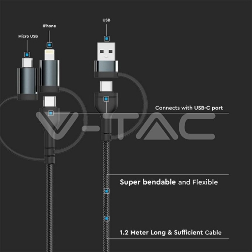 Cable de carga 2 en 3 - 4
