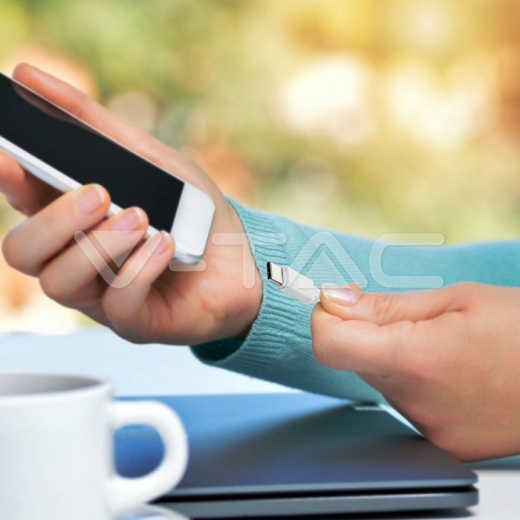 Cable USB 1m. Tipo C Blanco Pearl Series - 5