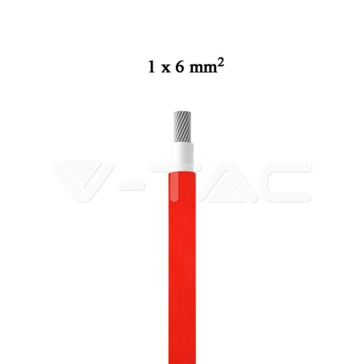 Cable fotovoltaico 6SQ rojo para panel solar 50 metros - 2