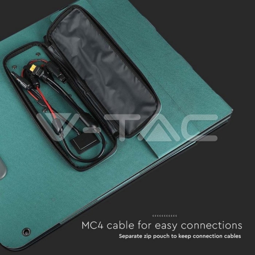 Panel Solar Portátil y Plegable 2x120W con cable 2 en 1 para Estación de Energía Portátil - 14