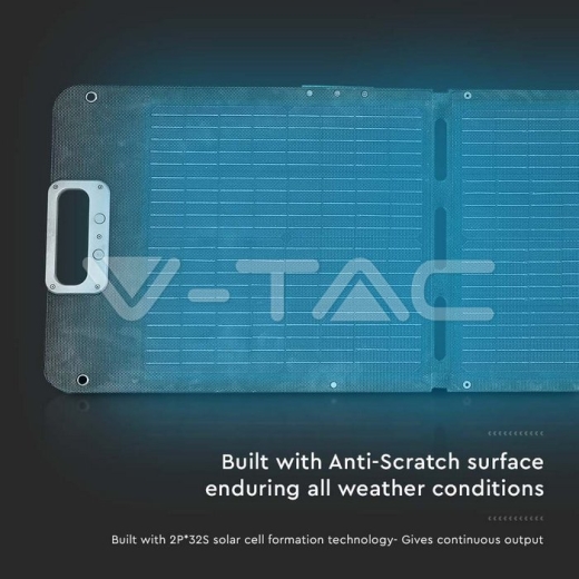 Panel Solar Portátil y Plegable 2x120W con cable 2 en 1 para Estación de Energía Portátil - 19