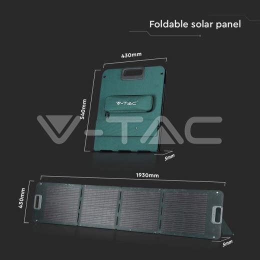 Panel Solar Portátil y Plegable 2x120W con cable 2 en 1 para Estación de Energía Portátil - 21
