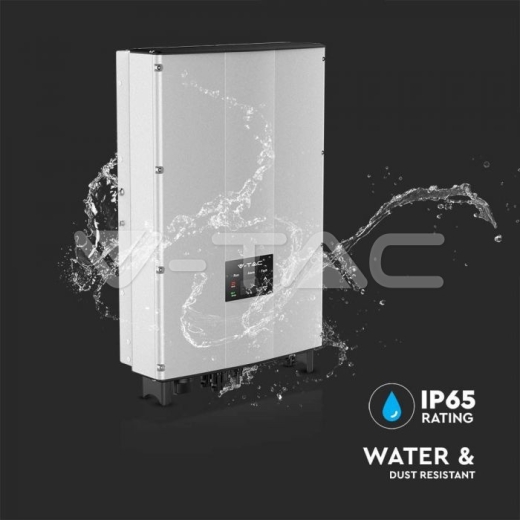 Inversor Solar De Red Trifásico 10kW Pantalla LCD, Interruptor de CC, IP65 - 7