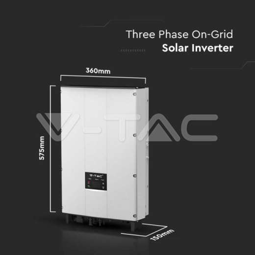 Inversor Solar De Red Trifásico 10kW Pantalla LCD, Interruptor de CC, IP65 - 8